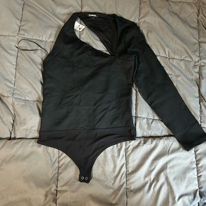 Express black one sleeve bodysuit